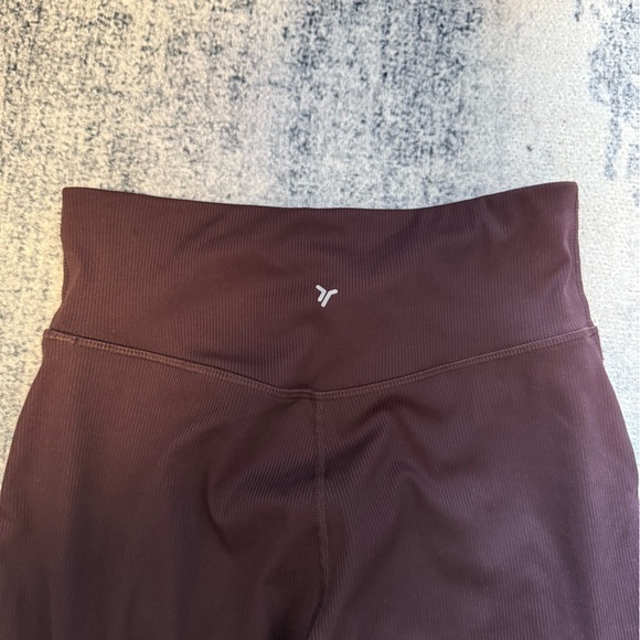 Old Navy Active Kids Maroon Ribbed Joggers - Picture 7 of 8